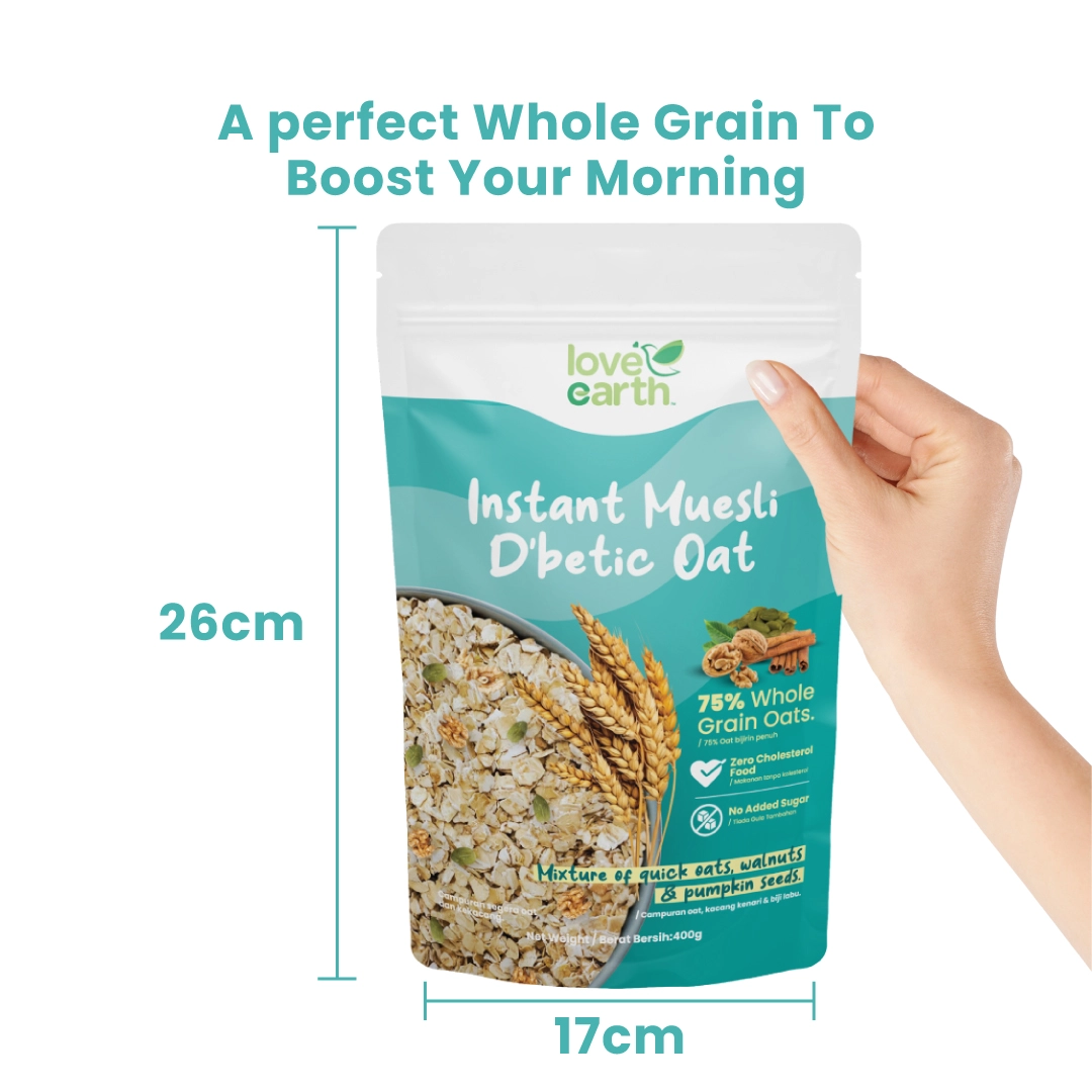Love Earth Instant Muesli D'betic Oat 400g