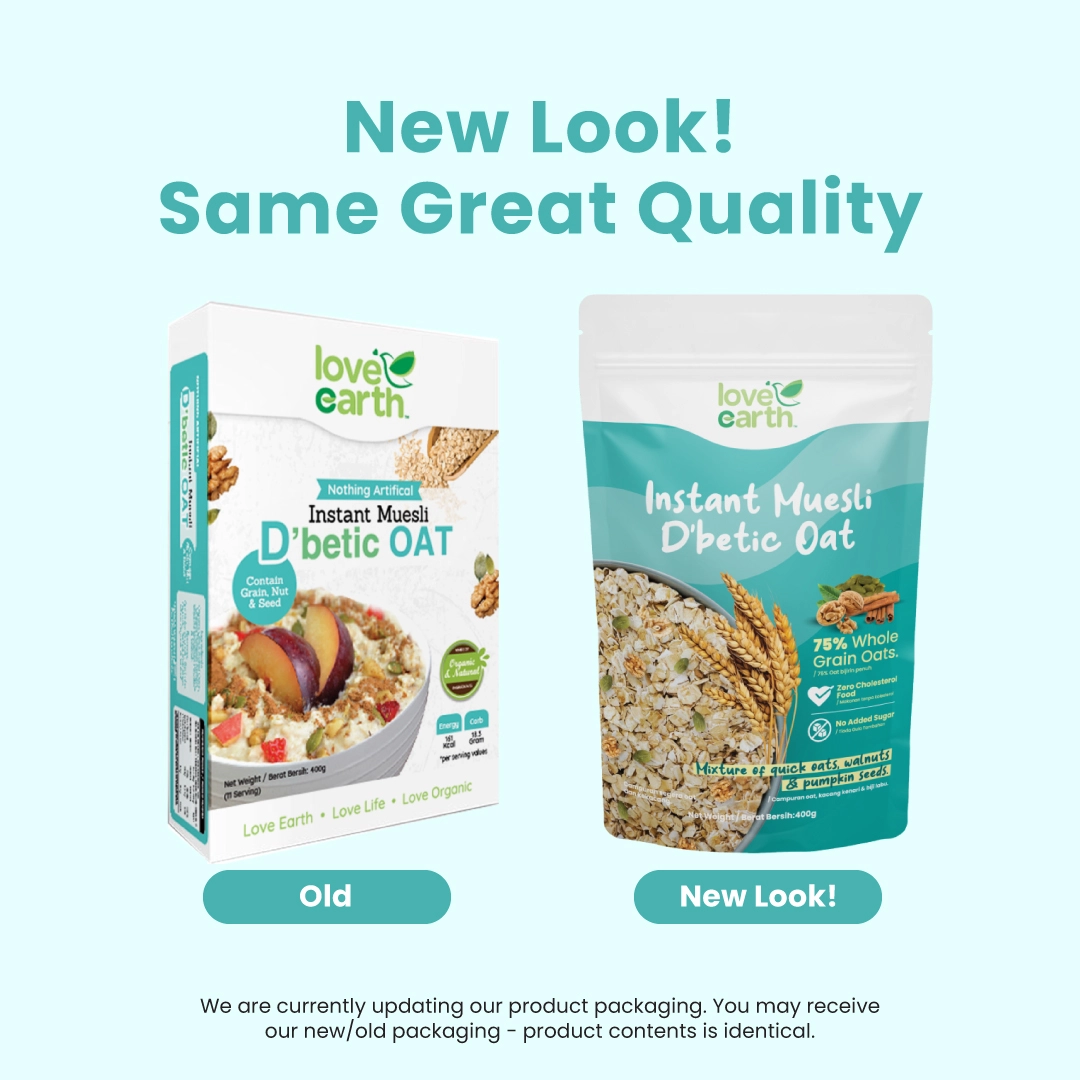 Love Earth Instant Muesli D'betic Oat 400g