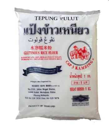 Cap 3 Kambing Tepung Pulut / Glutinous Rice Flour 500g