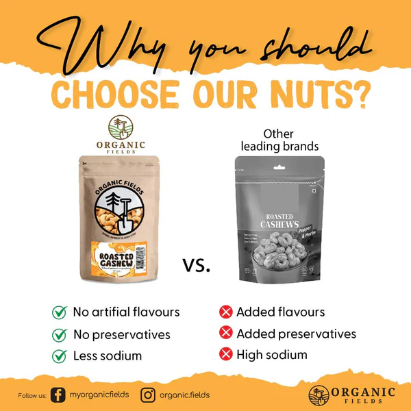 ORGANIC FIELDS Roasted Almond Nuts 50gm