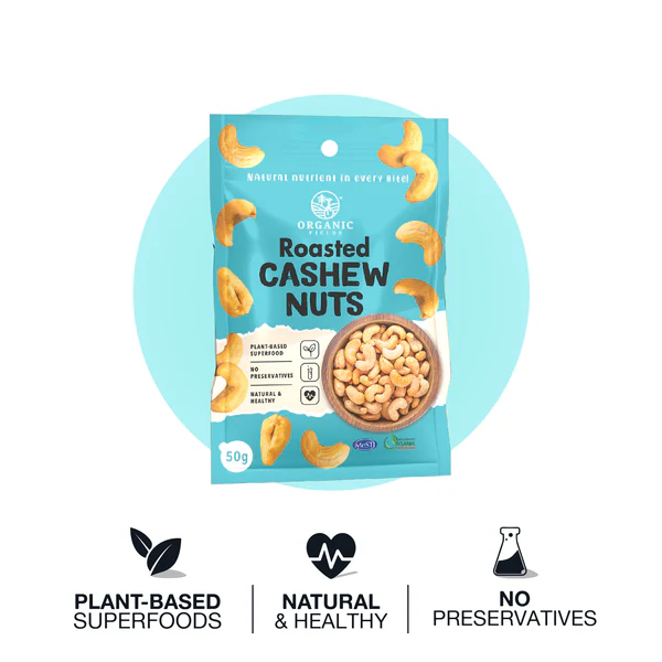 ORGANIC FIELDS Roasted Cashew Nuts 50gm