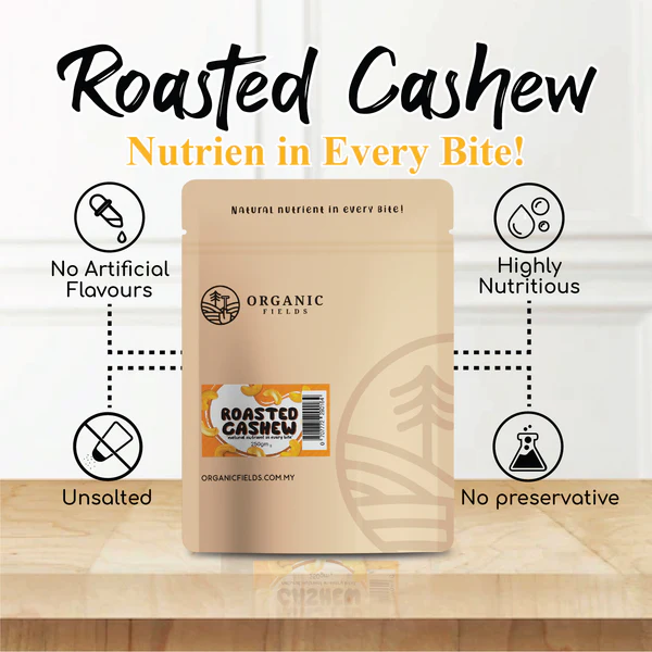 ORGANIC FIELDS Roasted Cashew Nuts 50gm