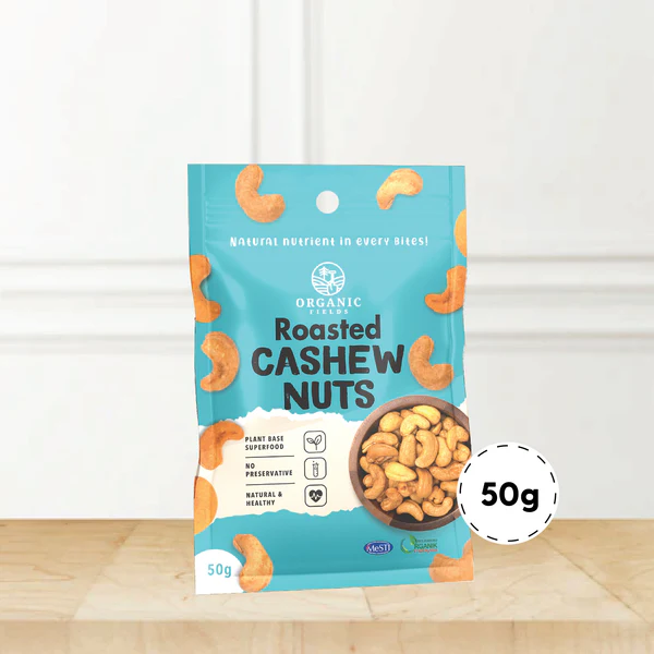 ORGANIC FIELDS Roasted Cashew Nuts 50gm