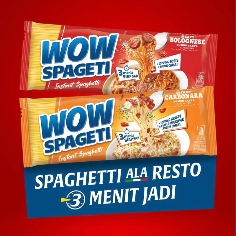 WOW Instant Spaghetti with Authentic Italian Flavor, Carbonara (1 pack)