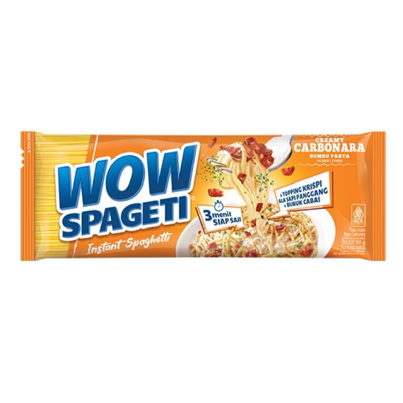 WOW Instant Spaghetti with Authentic Italian Flavor, Carbonara (1 pack)